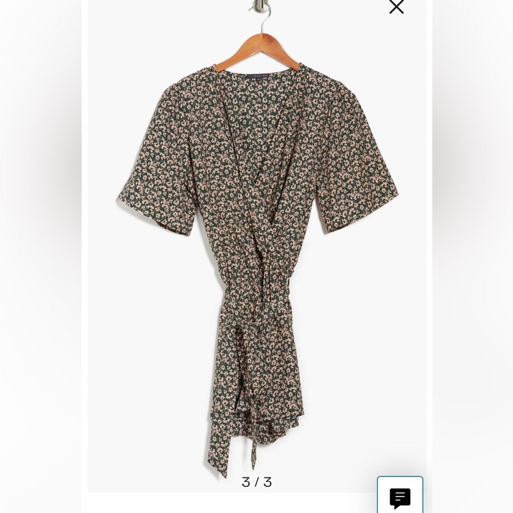 West Kei Floral Romper - Green and Pink